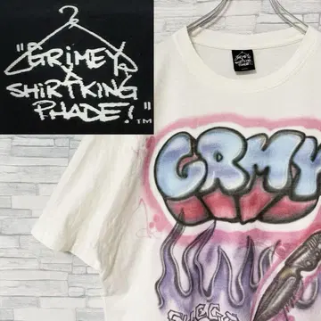 GRIMEY 그레이미 반팔 티셔츠 빅 프린트 화이트 XL