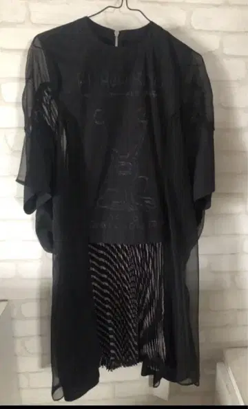 Sacai 17SS 블랙 원피스 반팔