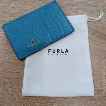 새상품급 FURLA 훌라 프래그먼트 케이스 코인 카드 케이스 블루