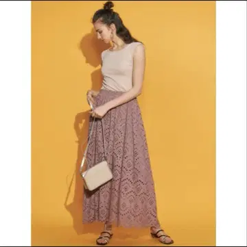MERCURYDUO 라벤더 코튼 롱 스커트 S