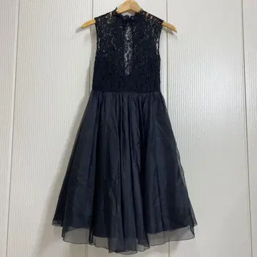 JILL STUART White 레이스 절개 슬리브리스 플레어 원피스