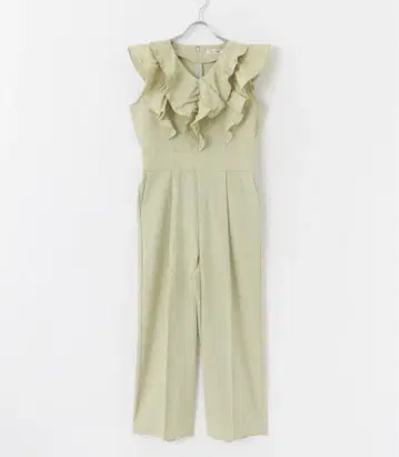 센스 오브 플레이스 프릴 넥 라이트 그린 점프수트