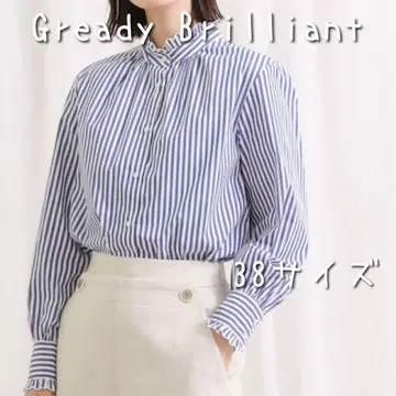 Greedy Brilliant 스캘럽 프릴 셔츠 38 사이즈