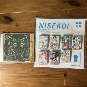 NISEKOI 캔뱃지 세트 7개 + 화이트 기프트 세트