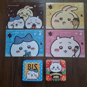 치이카와 (먼작귀) 티롤리안 캔과 발렌타인 편의점 한정 클리어 파일 세트