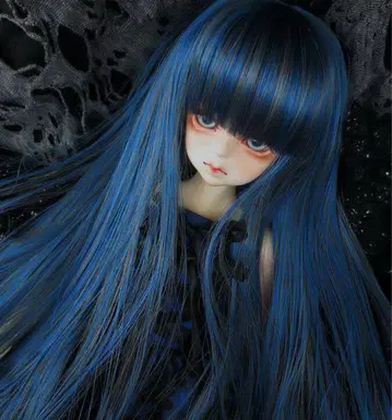 인형용 가발 약 7-8인치 블루 계열 SDM.MSD.1/4 인형