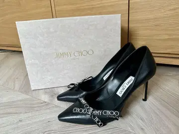 JIMMY CHOO 블랙 하이힐 스틸레토 37.5 24