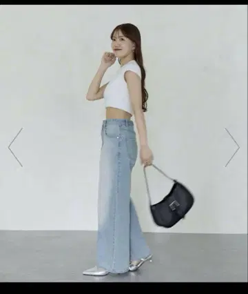 yuna 데님 S 스트레이트 와이드