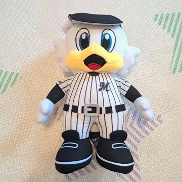 지바 롯데 마린스 마루군 야구 마스코트 봉제 인형 구단 화이트 블랙 새