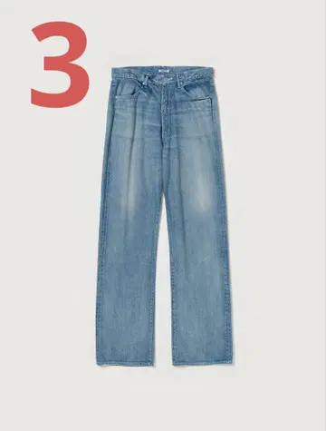 SELVEDGE FADED LIGHT DENIM PANTS 사이즈 3