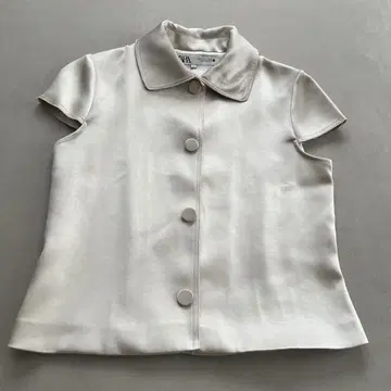 자라 크림색 숏 슬리브 자켓