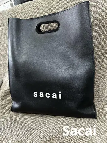 Sacai 사카이 천연 가죽 New Shopper Bag 클러치백 블랙