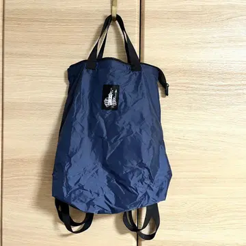 무민 포켓형 백팩 냅색 네이비 발수 가공 새상품급