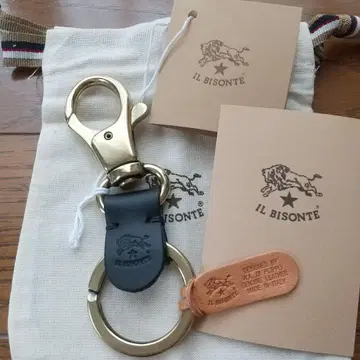 미사용 새상품 일비종떼 IL BISONTE 키링 블랙 키링