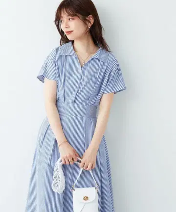 시원한 스키퍼 카라 고급스러운 원피스