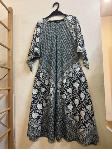 zucca 주카 인도 면 반다나 무늬 원피스