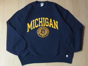 90's~ 러셀 애슬레틱 MICHIGAN USA제 네이비 컨디션 최상