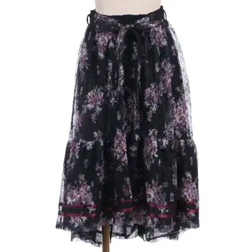 axes femme 엑시즈팜 플라워 레이스 스커트 블랙