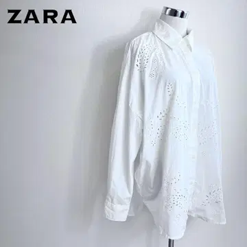 ZARA 자라 브로더리 (자수 레이스) 오버 사이즈 셔츠 블라우스