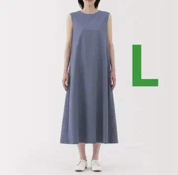 무인양품 바람이 통하는 스트레치 축구 슬리브리스 원피스 L 미사용 새상품