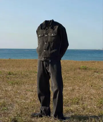 BELVET 블랙 데님 자켓