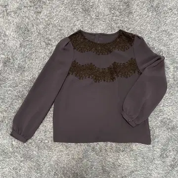 JILL STUART 블라우스 레이스 네이비 긴팔