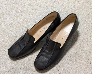 새상품급 marie claire 천연 가죽 블랙 펌프스 24.5cm
