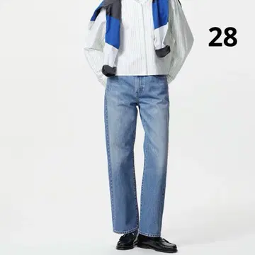 유니클로 스트레이트 데님 JW ANDERSON 28 블루