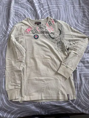 Ben Sherman M 긴팔 티셔츠 베이지