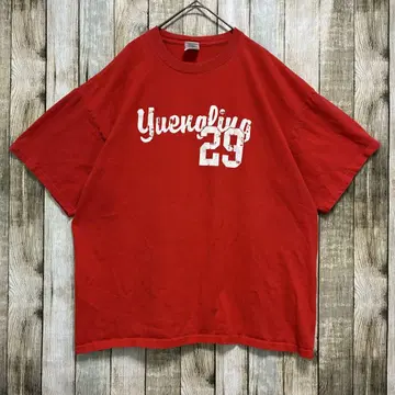 F12 길단 Yuengling 로고 티셔츠 넘버링 29 XL 빨간색