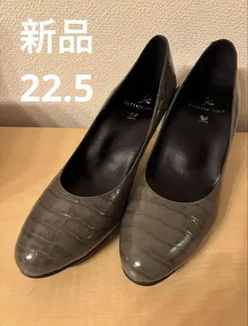 새상품 Success Walk 크로커다일풍 그레이 하이힐 22.5