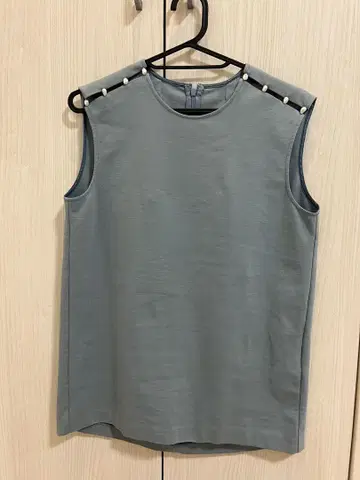 LE CIEL 펄 슬리브리스 탑 36 블루 그레이