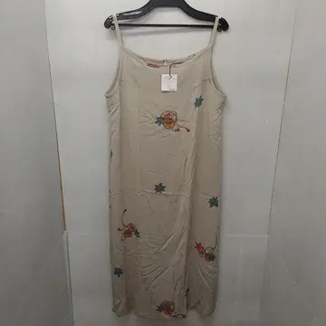 택 포함 새상품 시선당 베이지 패턴 슬립 원피스