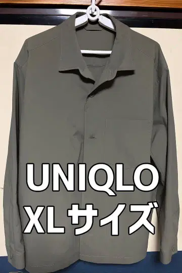 유니클로 자켓 셔츠 올리브 XL 긴팔 셔츠