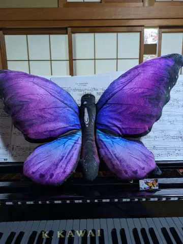 나비 봉제 인형 빅 보라색과 파랑 버터플라이 쿠션