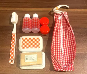 영 코쿠요 깅엄 체크 트래블 세트 쇼와 레트로 현품만!