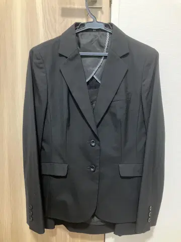 블랙 비즈니스 정장 자켓 및 스커트 세트