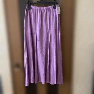 라벤더 플레어 롱 스커트 린넨 100% 노리즈