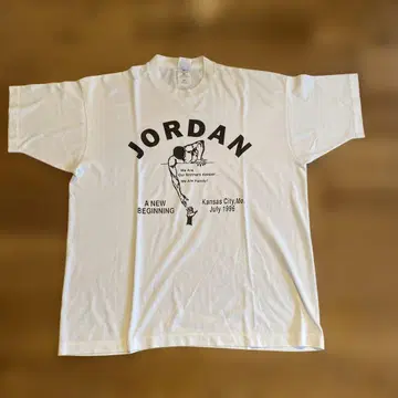 구제 의류 JORDAN 화이트 티셔츠 XL USA제 1996년 빈티지