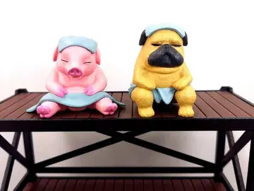 동물 사우나 2종 세트(돼지&불독)