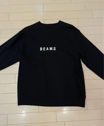 BEAMS 블랙 맨투맨 트레이닝복