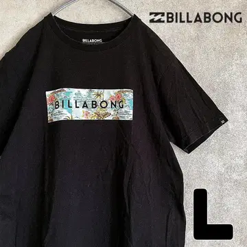 BILLABONG 빌라봉 빅 프린트 반팔 티셔츠 블랙 L
