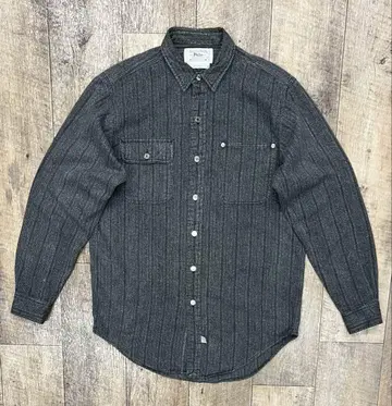 80'S RALPH LAUREN 화이트 택 메탈 버튼 블랙 샴브레이