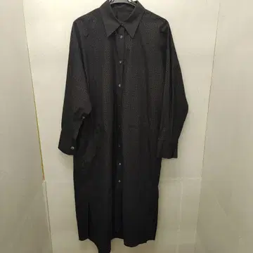 3146 르 쉘 블루 블랙 블라우스 롱 원피스