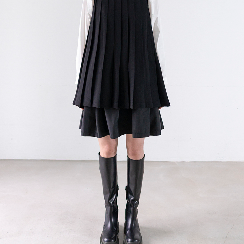 EUNOIA(ユノイア) LILY PADDING SKIRT U-NOIA_Lily Padding Skirt_Black_Medium #eunoia,#유노이아 on