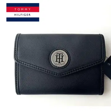 타미힐피거 3단 폴더형 지갑 블랙