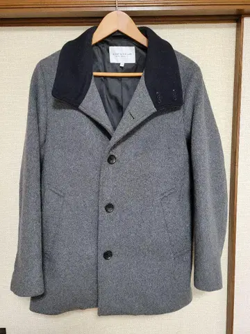 그레이 울 블렌드 피 코트