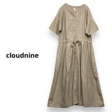 cloudnine 레이온 린넨 원피스 스트라이프 와이드 원피스