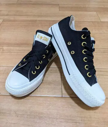 컨버스 통굽 블랙x골드 ALL STAR PLTS GE OX