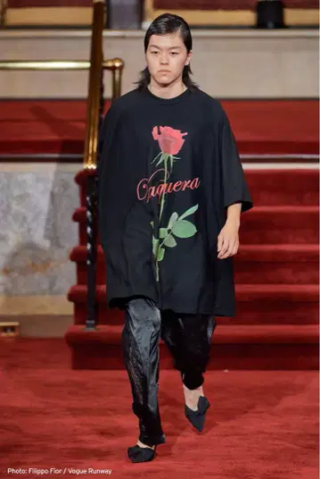 20SS Vaquera Rose 오버사이즈 티셔츠